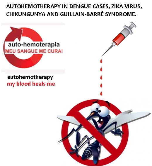 AUTOHEMOTHERAPY IN DENGUE CASES, ZIKA VIRUS, CHIKUNGUNYA AND GUILLAIN-BARR SYNDROME.
